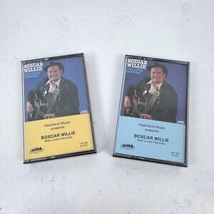 Vintage Boxcar Willie 1988 Lot of 2 Cassette Tapes Best Loved Favorites